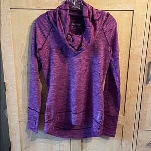 Reebok Heathered Purple Cowl Neck Top